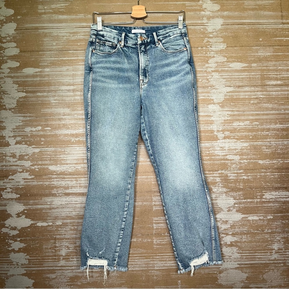 Good American Good Curve Straight Jeans Blue 313 Stretch Womens 31